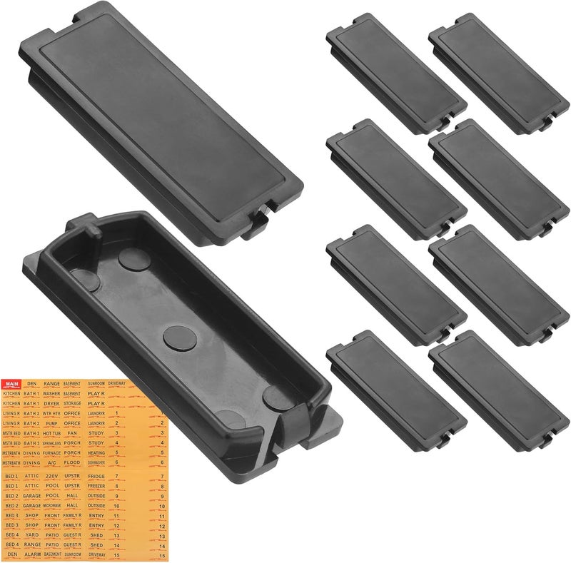 EAORBD Breaker Filler Plate for Eaton Circuit Breaker Panel Cover, BRFPP Breaker Panel Blanks for 1 Inch Circuit Breaker Filler Square D, with Electrical Panel Label Stickers 10-Pack (1 Inch) - Image 1